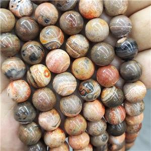 Natural Agate Beads Orange Dye Smooth Round, approx 12mm dia [GB18882]
