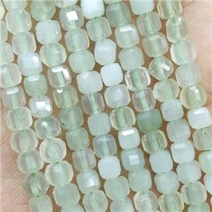 New Mountain Jade Beads Faceted Cube Green, approx 3.7-4.4mm [GB18952]
