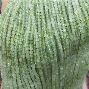New Mountain Jade Beads Green Faceted Cube, approx 3.7-4.4mm [GB19031]