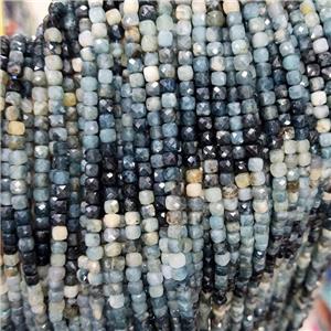 Natural Tourmaline Beads Multicolor Faceted Cube, approx 3.7-4.4mm [GB19038]