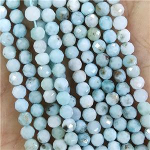 Natural Larimar Beads Faceted Round Blue, approx 4mm [GB19068]