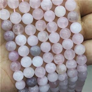 Natural Madagascar Rose Quartz Beads Pink Smooth Round, approx 8mm [GB19070]