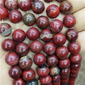 Natural Red Jasper Beads Smooth Round, approx 12mm dia [GB19087-12MM]