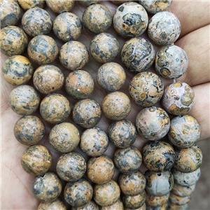 Yellow LeopardSkin Jasper Beads Smooth Round, approx 10mm dia [GB19089-10MM]