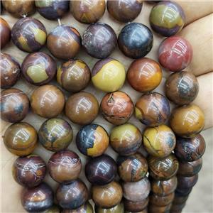 Natural Picasso Creek Jasper Beads Multicolor Smooth Round, approx 12mm dia [GB19095-12MM]