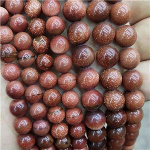 Gold SandStone Beads Smooth Round, approx 6mm dia [GB19110-6MM]
