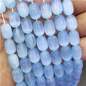 Blue Selenite Barrel Beads, approx 8x12mm [GB19152]