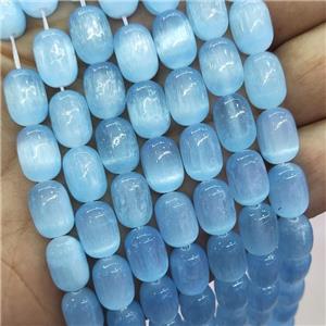 Blue Selenite Barrel Beads, approx 8x12mm [GB19153]