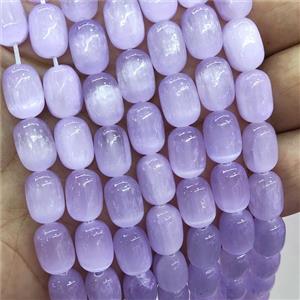 Purple Selenite Barrel Beads, approx 8x12mm [GB19156]