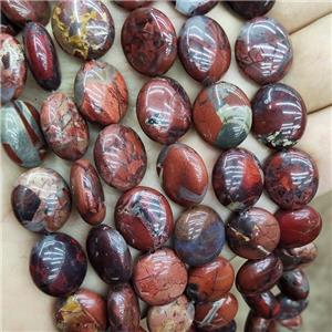 Natural Poppy Jasper Oval Beads B-Grade, approx 14-16mm [GB19217]