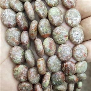 Unakite Oval Beads, approx 14-16mm [GB19226]