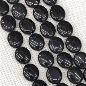 Black Onyx Oval Beads, approx 12-14mm [GB19228]
