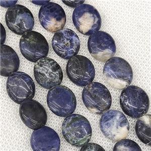 Blue Sodalite Oval Beads, approx 12-14mm [GB19229]