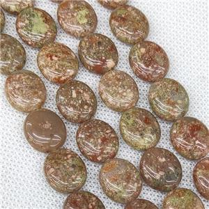Unakite Oval Beads, approx 12-14mm [GB19230]