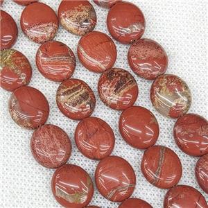 Natural Red Jasper Oval Beads B-Grade, approx 12-14mm [GB19235]