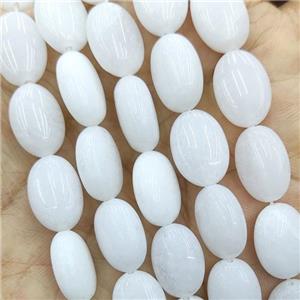 White Jade Oval Beads, approx 10-14mm [GB19248]