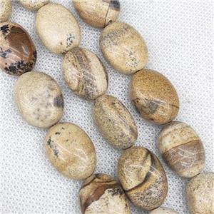 Natural Picture Jasper Oval Beads, approx 15-20mm [GB19267]