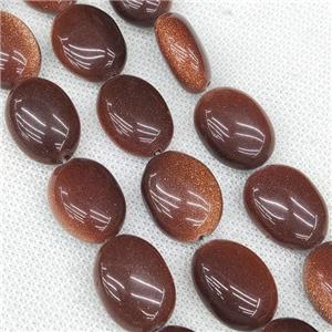 Golden Sandstone Beads Oval, approx 15-20mm [GB19275]