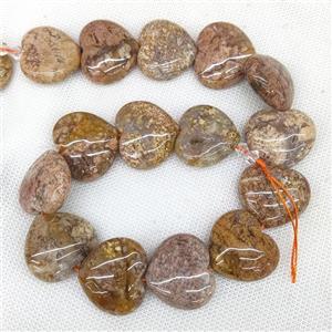 Sakura Chalcedony Heart Beads, approx 25-28mm [GB19289]