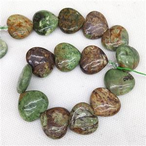 Natural Green Opal Heart Beads, approx 25-28mm [GB19290]