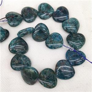 Natural Blue Apatite Heart Beads, approx 25-28mm [GB19297]