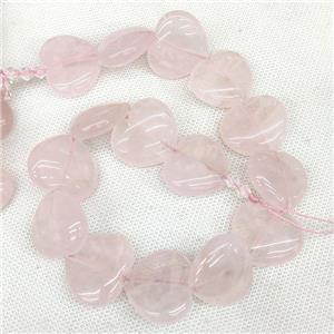 Natural Pink Rose Quartz Heart Beads, approx 25-28mm [GB19298]