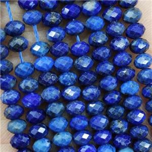 Natural Blue Lapis Lazuli Beads Faceted Rondelle, approx 5.6-6mm [GB19313]