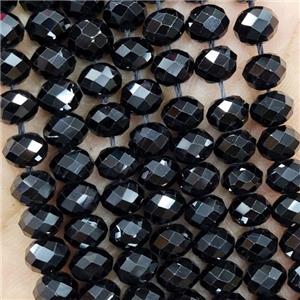 Natural Black Spinel Beads Faceted Rondelle, approx 5.6-6mm [GB19318]