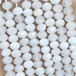Natural White Moonstone Beads Faceted Rondelle, approx 4.7-5.5mm [GB19342]