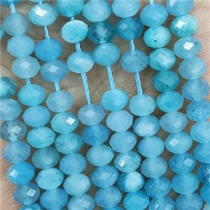 Natural Amazonite Beads Teal Faceted Rondelle, approx 4.7-5.5mm [GB19348]