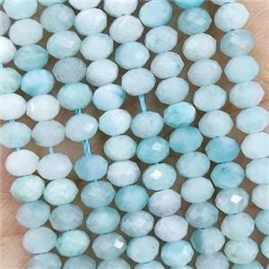 Natural Amazonite Beads B-Grade Faceted Rondelle, approx 4.7-5.5mm [GB19350]