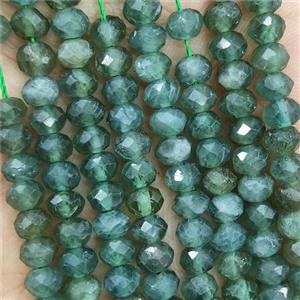 Natural Green Apatite Beads Faceted Rondelle, approx 4.7-5.5mm [GB19354]