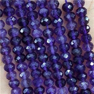 Natural Amethyst Beads Purple Faceted Rondelle, approx 4.7-5.5mm [GB19368]