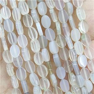 White Agate Oval Beads, approx 4-6mm [GB19398]