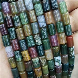 Natural Indian Agate Tube Beads Multicolor, approx 6-10mm [GB19418]
