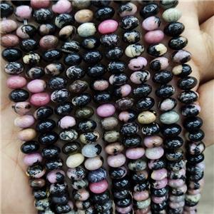 Natural Chinese Rhodonite Beads Smooth Rondelle, approx 6mm [GB19422]