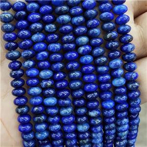 Natural Blue Lapis Lazuli Beads Smooth Rondelle, approx 6mm [GB19423]