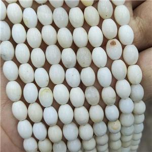 White Ivory Jasper Rice Beads, approx 6-8mm [GB19430]