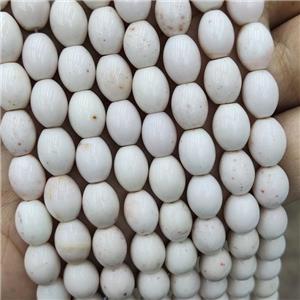 White Ivory Jasper Rice Beads Barrel, approx 8-10mm [GB19453]