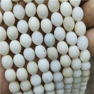 White Ivory Jasper Rice Beads, approx 8-10mm [GB19454]