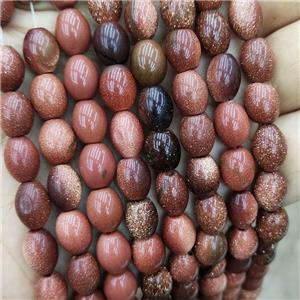 Golden Sandstone Rice Beads Barrel, approx 8-10mm [GB19460]