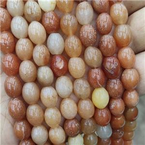 Red Aventurine Rice Beads Barrel, approx 8-10mm [GB19465]