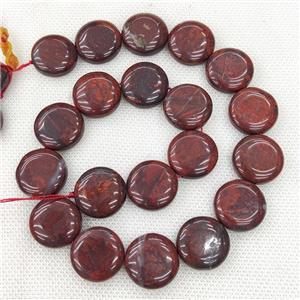 Natural Poppy Jasper Beads Red Circle, approx 20mm [GB19526]