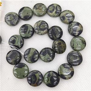 Natural Kambaba Jasper Beads Circle Green, approx 20mm [GB19529]