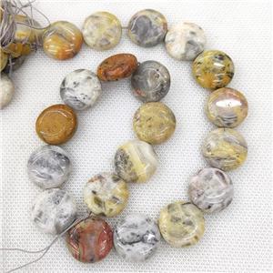 Natural Crazy Lace Agate Beads Circle Yellow, approx 20mm [GB19535]