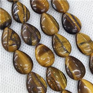 Natural Tiger Eye Stone Teardrop Beads, approx 13-18mm, 22pcs per st [GB19579]