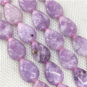 Natural Lepidolite Beads Purple Teardrop, approx 13-18mm, 22pcs per st [GB19580]