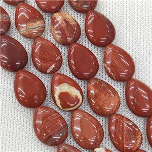 Natural Red Jasper Teardrop Beads, approx 13-18mm, 22pcs per st [GB19589]