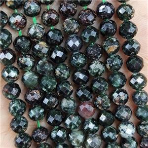 Natural Green Charoite Beads Faceted Round, approx 4.7-5.5mm [GB19611]