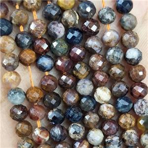 Natural Pietersite Jasper Beads Multicolor Faceted Round, approx 4.7-5.5mm [GB19616]